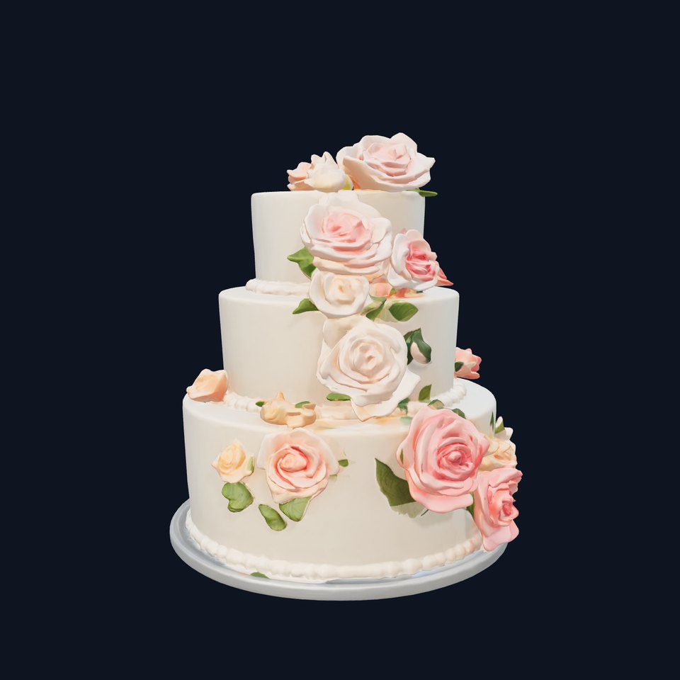 Floral Cake Tiered Model Pack
